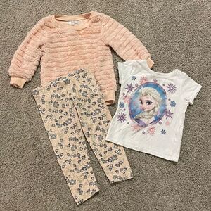2T Baby Girls Tahari Set & Frozen Shirt